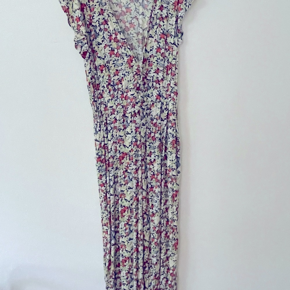 NEW Free People | Ruffle Your Feathers Jumpsuit | Navy Floral | Size Small - Picture 6 of 8